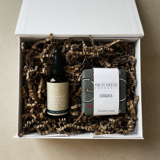 Beard Oil & Charcoal Soap Hamper