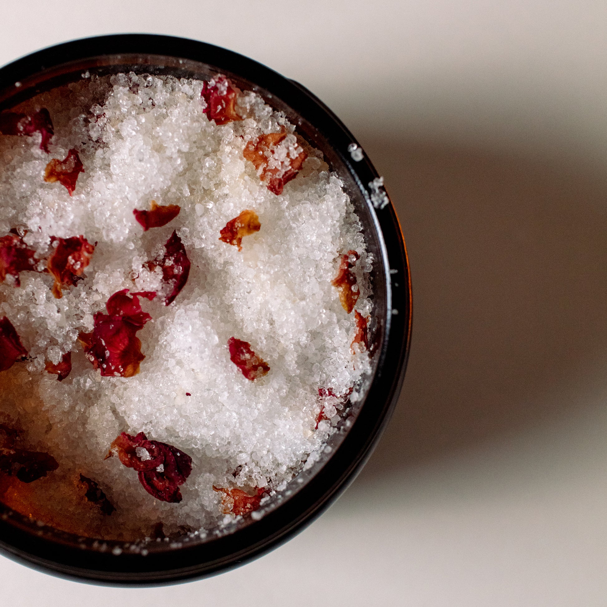 Citrus Lemon, Lime & Petitgrain Bath Salts with Rose Petals // Made in Cornwall - The St. Ives Co.