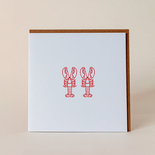 A Pair Of Lobsters Greeting Card - The St. Ives Co.