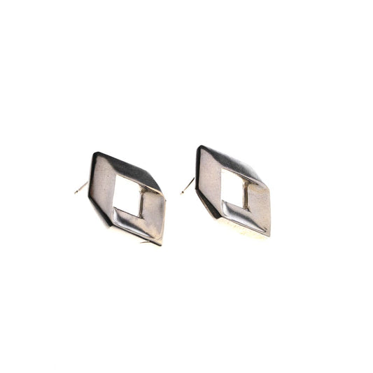 Diamond Silver Earrings