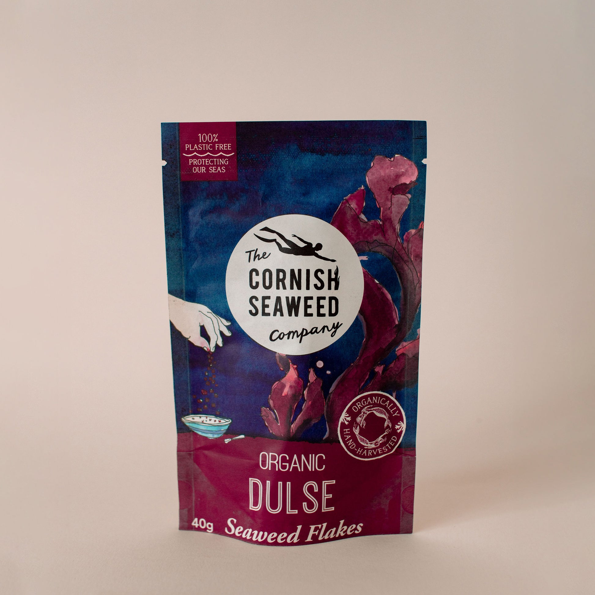 Dulse Organic seaweed flakes- The Cornish Seaweed Company. Organically hand harvested. Cornwall. Artisan. Gift. Food lovers. Healthy.