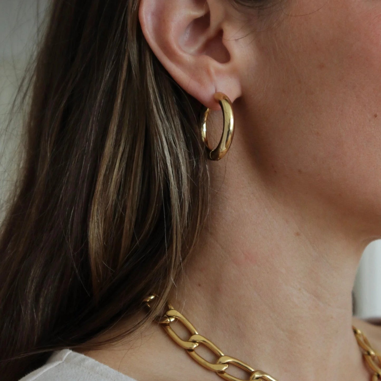 Petrel Large 'Mermaid Gold' Hoop Earrings
