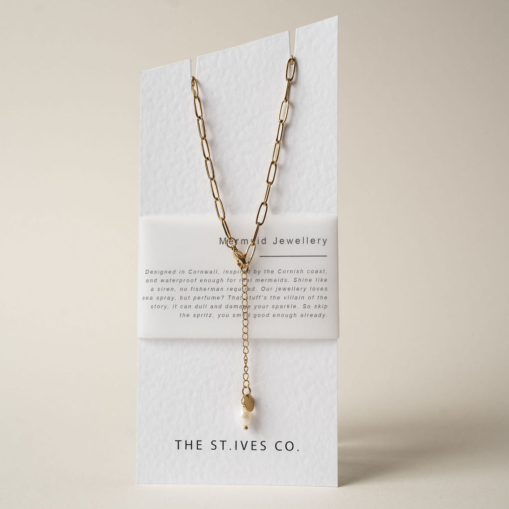 Gold Porthleven Mermaid Necklace