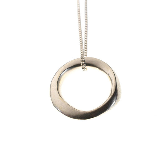 HH Flow Ring Silver Necklace with 24" Chain