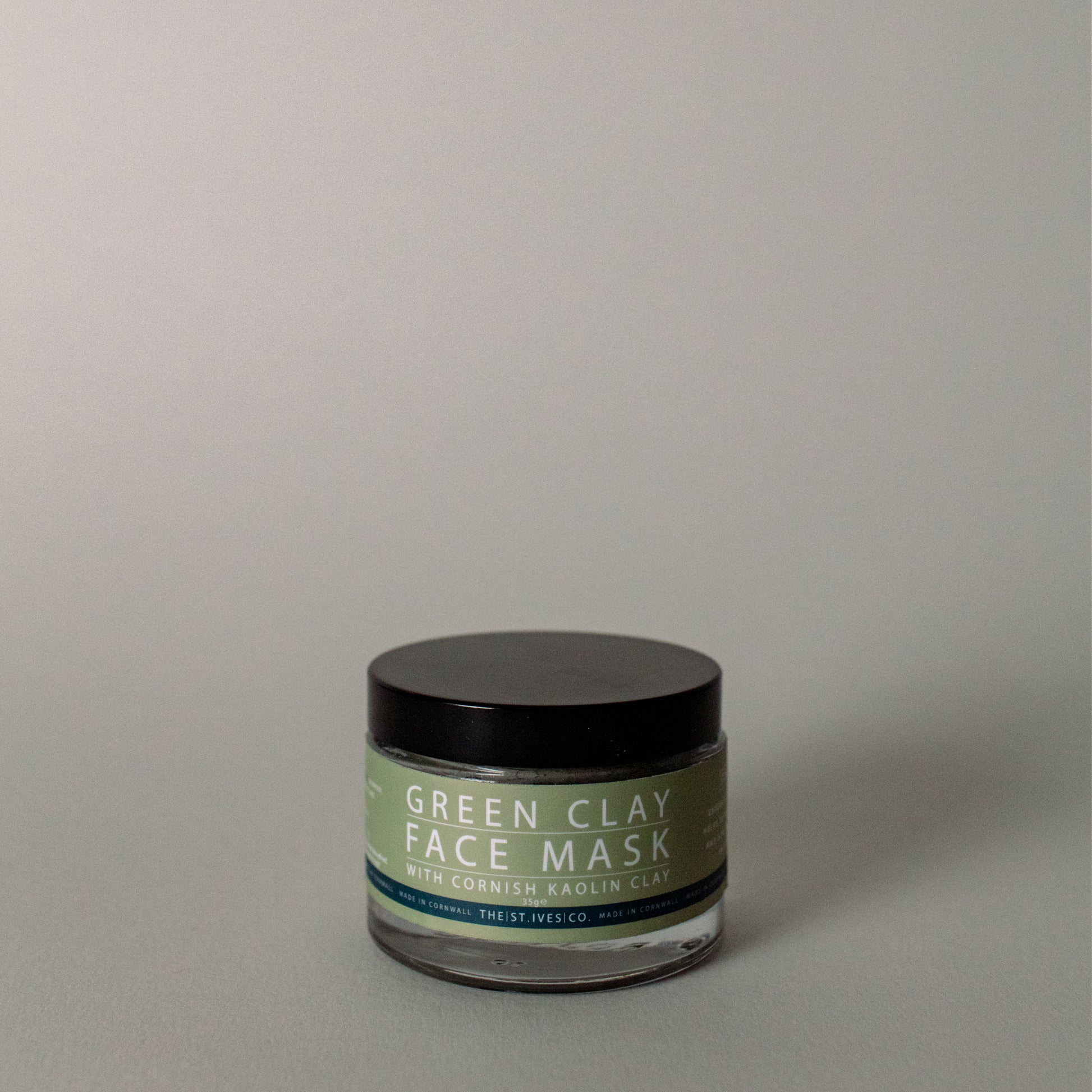 Green clay face mask. 100% pure & natural. Made in Cornwall. small batch. Cosmetics. gift.
