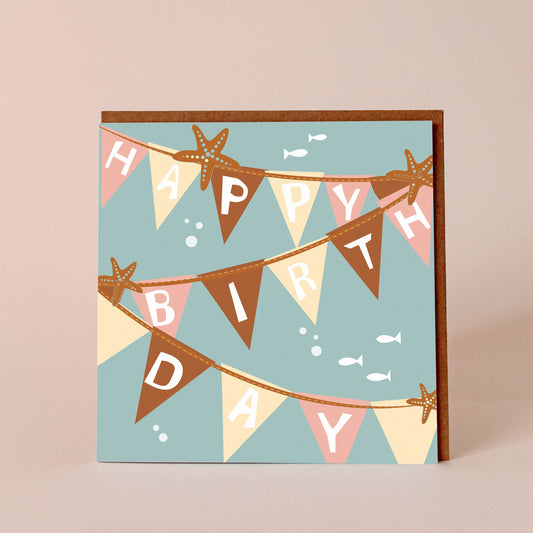 Happy Birthday Bunting Greeting Card