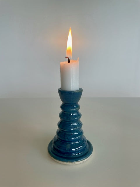 Ink Blue Nyn Chess Candle Holder