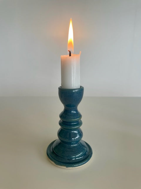 Ink Blue Nyn Chess Candle Holder