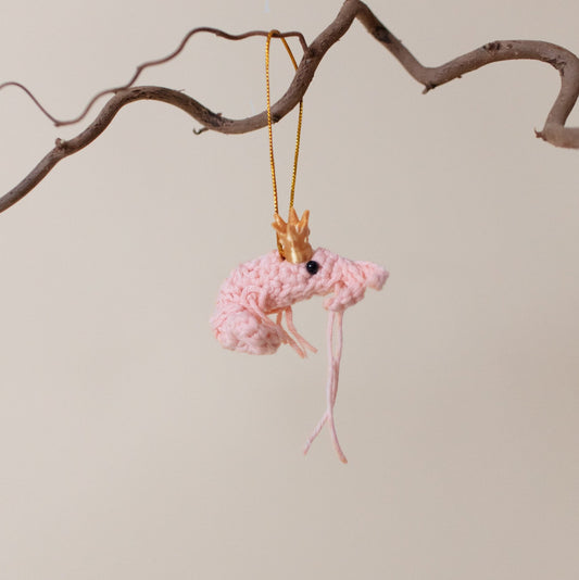 Hand made Crocket'd Christmas decoration with gold crown. Made in Cornwall- Artisan- Unique