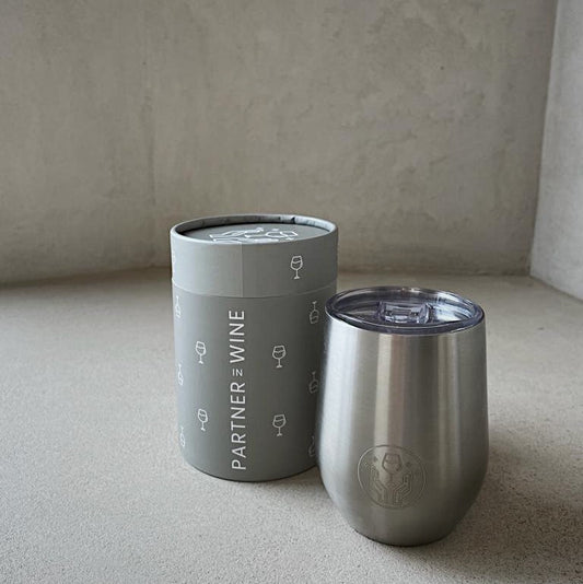 Partner in wine insulated stainless steel tumbler- gift idea, souvenir, Cornwall