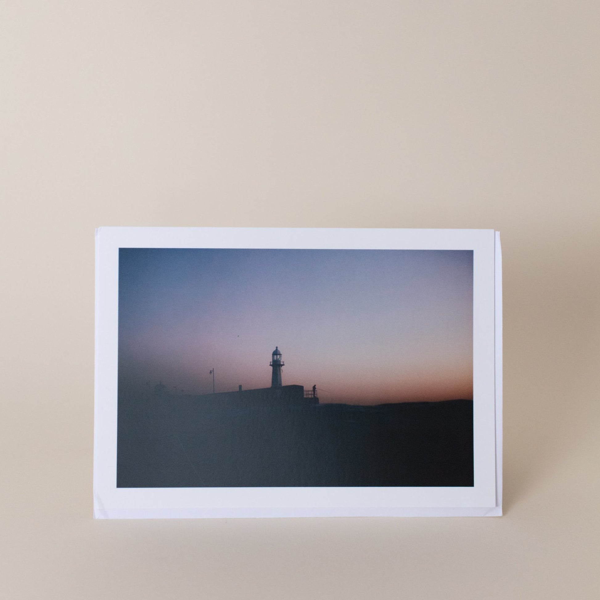 Photography greetings card by Nick Pumphrey of the Lighthouse at Smeatons Pier St Ives- Created in St Ives- Cornwall-Print