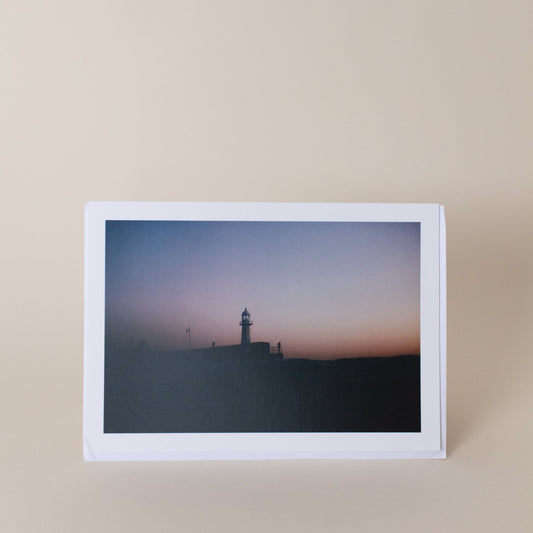 Photography greetings card by Nick Pumphrey of the Lighthouse at Smeatons Pier St Ives- Created in St Ives- Cornwall-Print