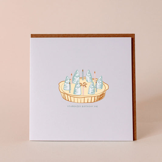 Stargazey Birthday Pie Greeting Card