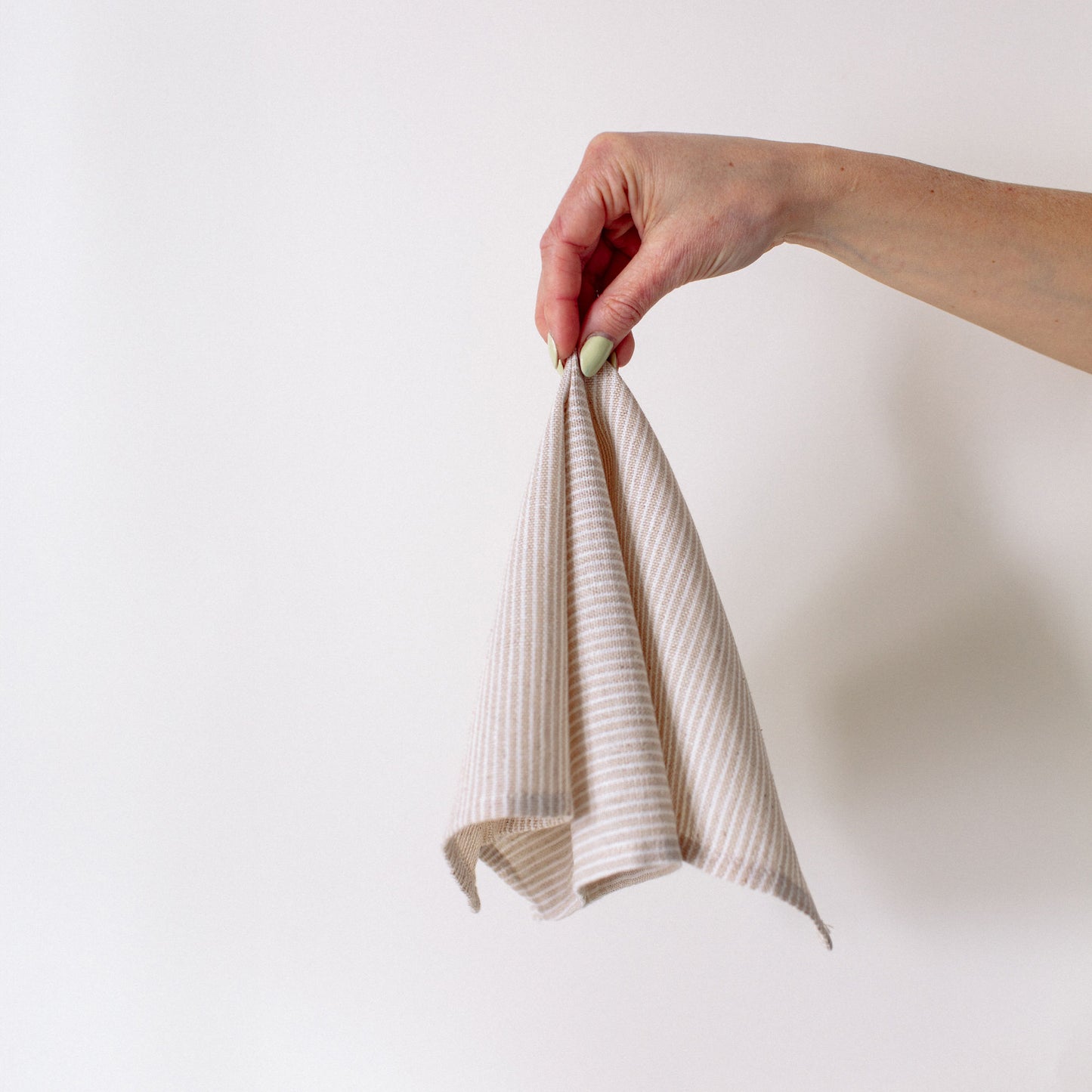 Set of 2 Natural Stripe Linen Napkin