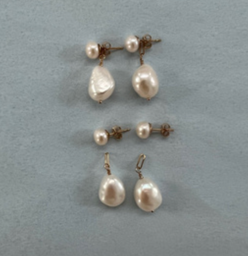 Pearl Stud Detachable Earrings