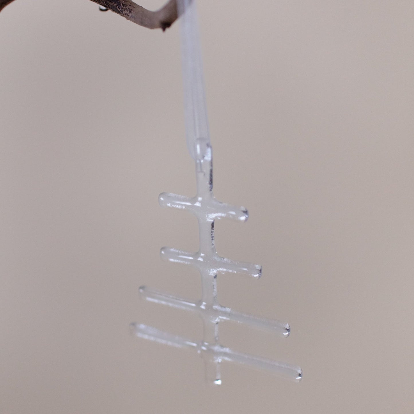 Glass tree Christmas decoration