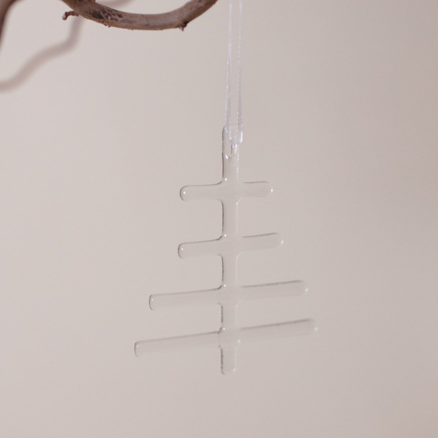 Glass tree Christmas decoration