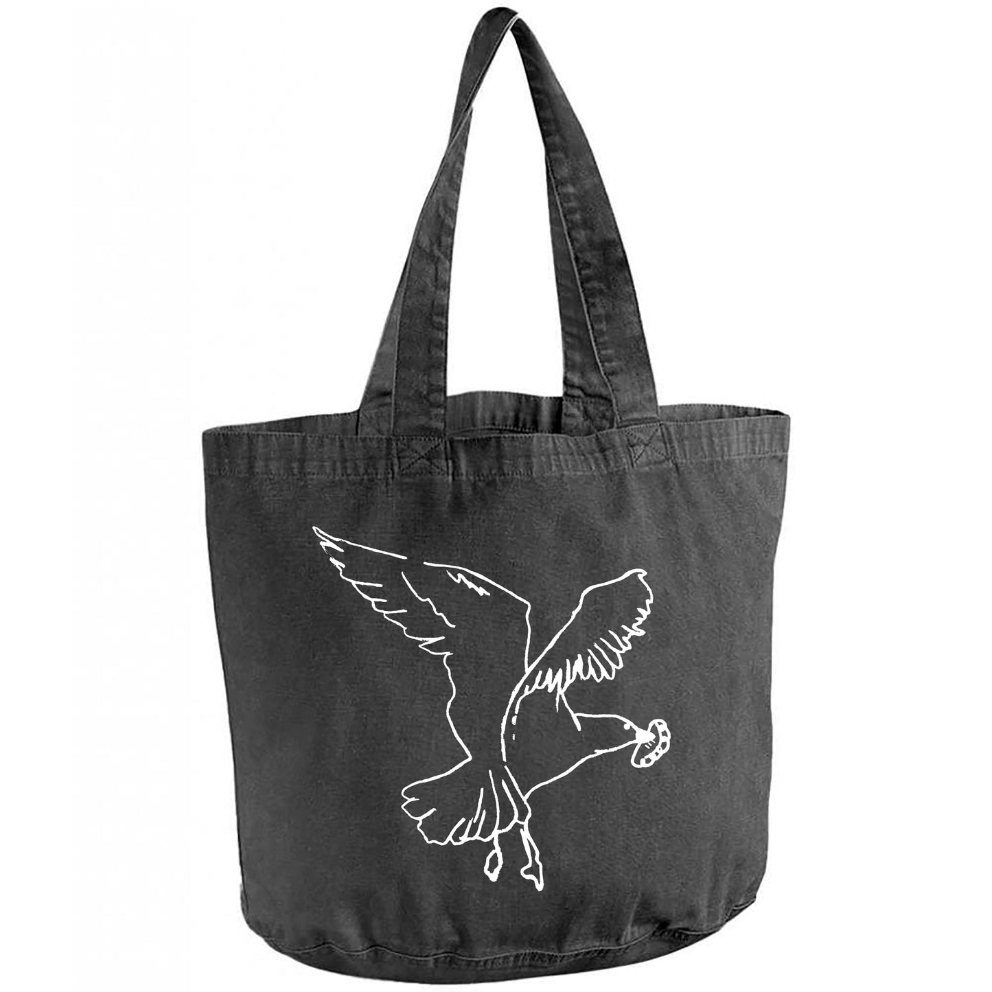 Tote bag 100% recycled cotton with a seagull with a stolen pasty- Cornwall, Unique- exclusive,