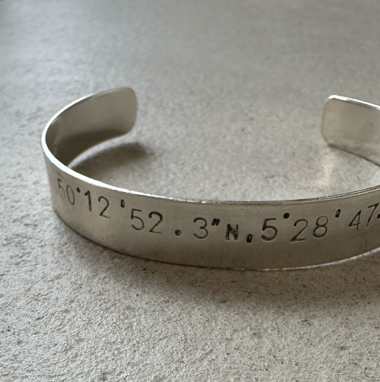 Silver Coordinates Cuff