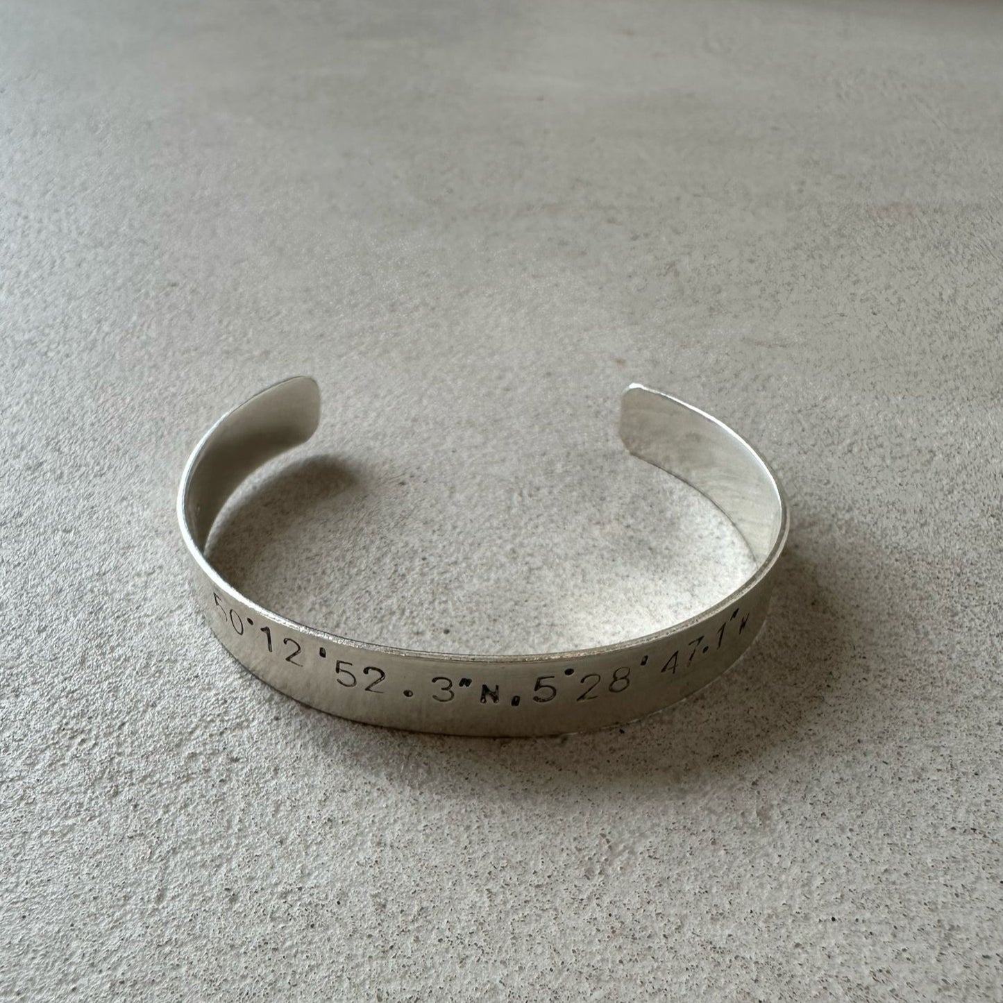 Silver Coordinates Cuff