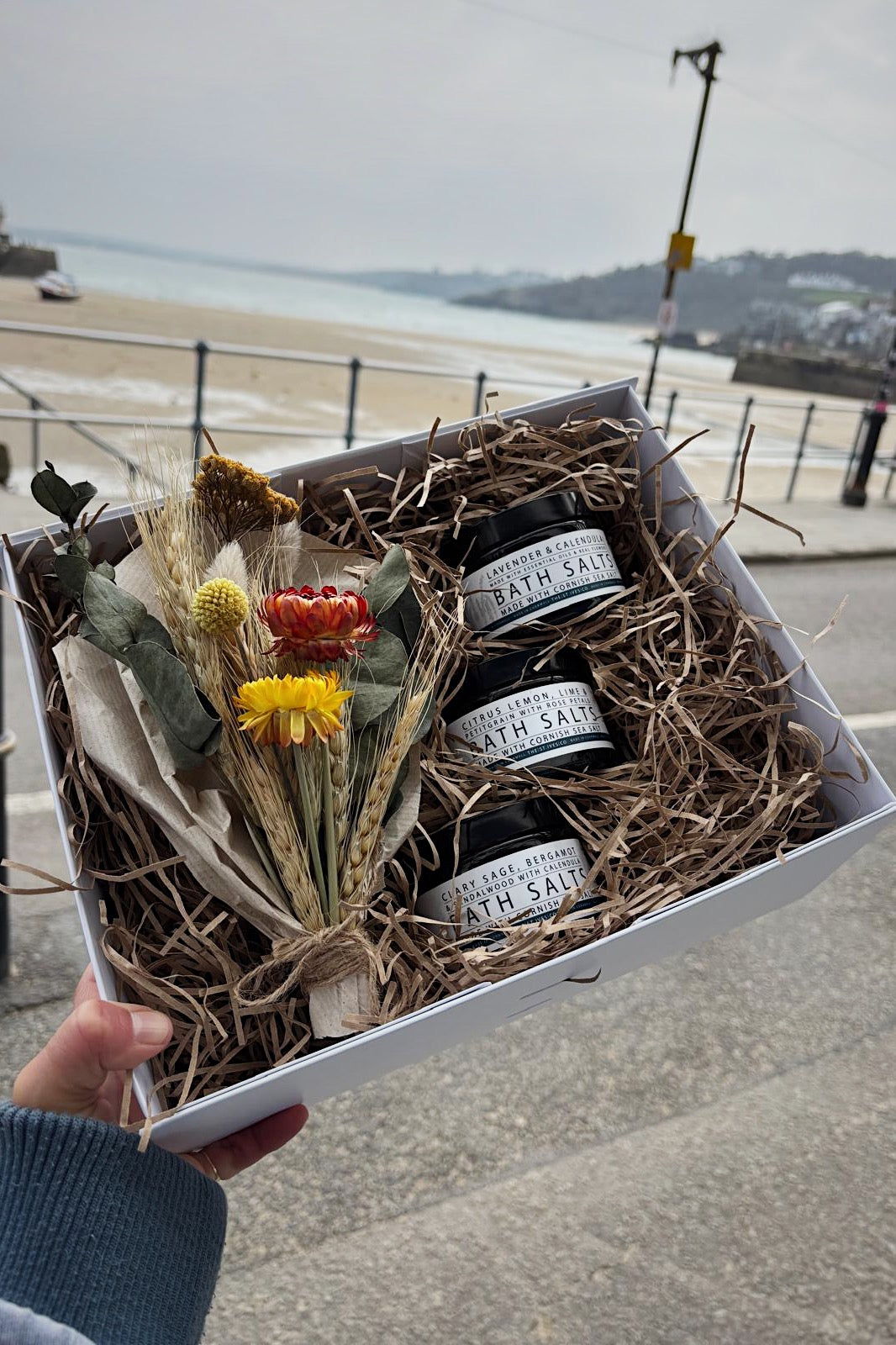 Three Mini Bath Salts & Posy Hamper