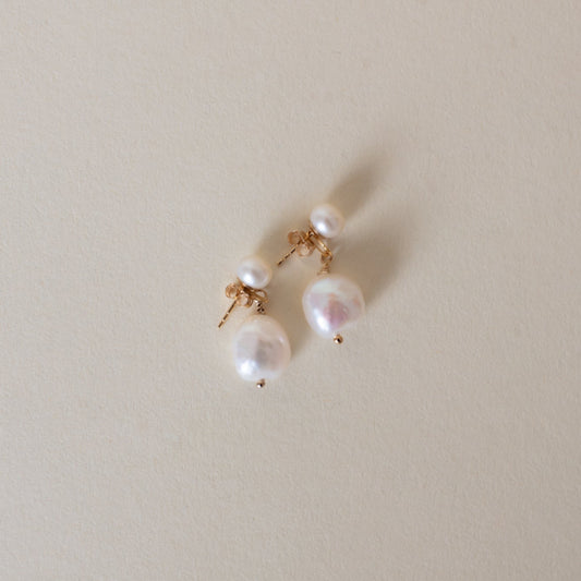 Pearl Stud Detachable Earrings