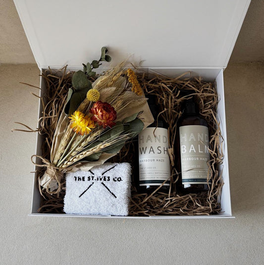 Hand Wash & Balm, Hand Towel & Posy Hamper
