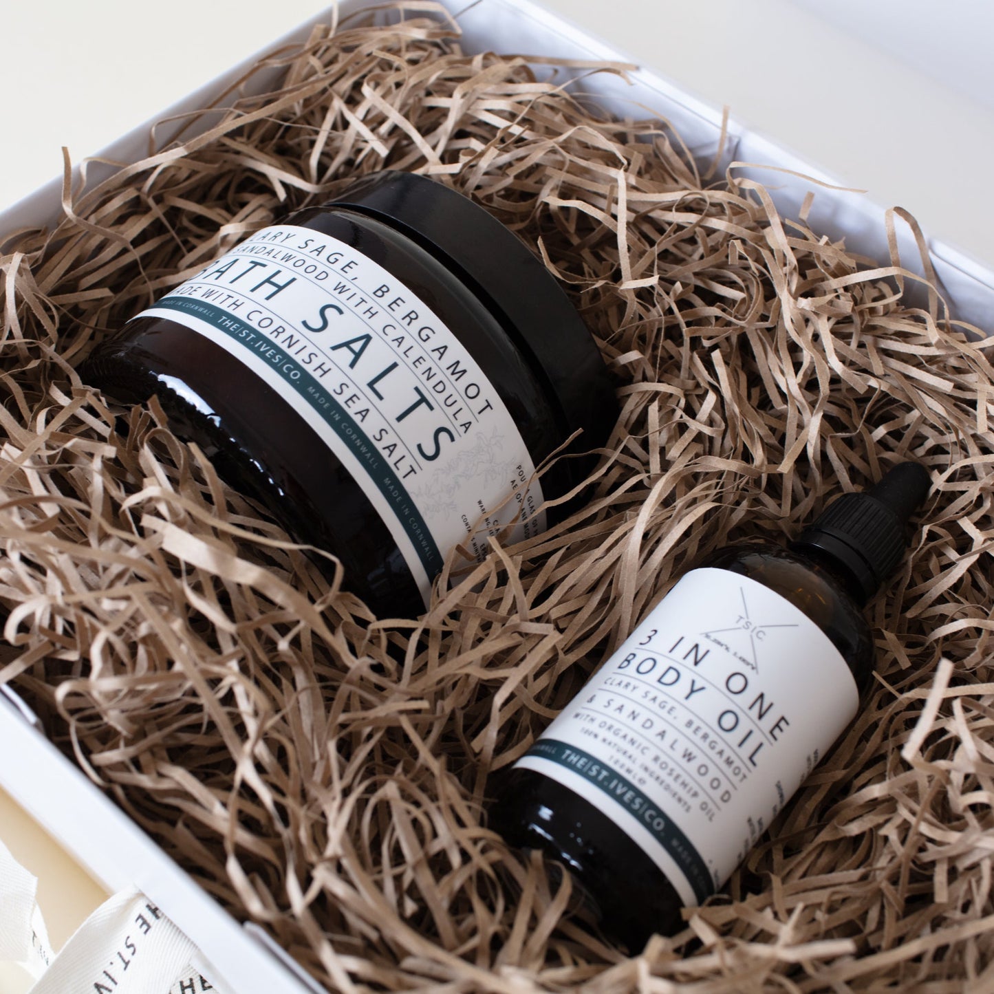 Clary Sage Bath Salts & 3 in 1 Body Oil Hamper