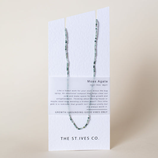 Moss Agate Gemstone Necklace