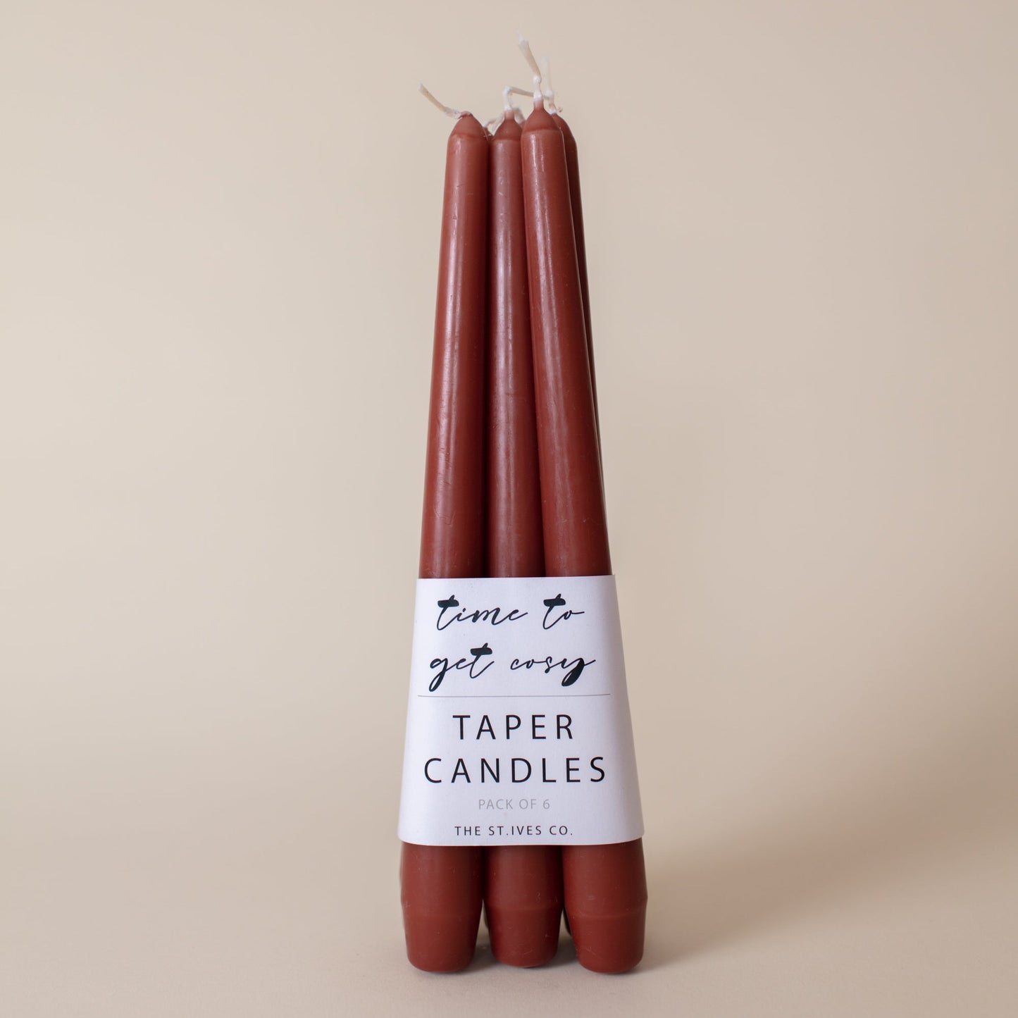 Terracotta 6 Pack of Taper Candles - The St. Ives Co.