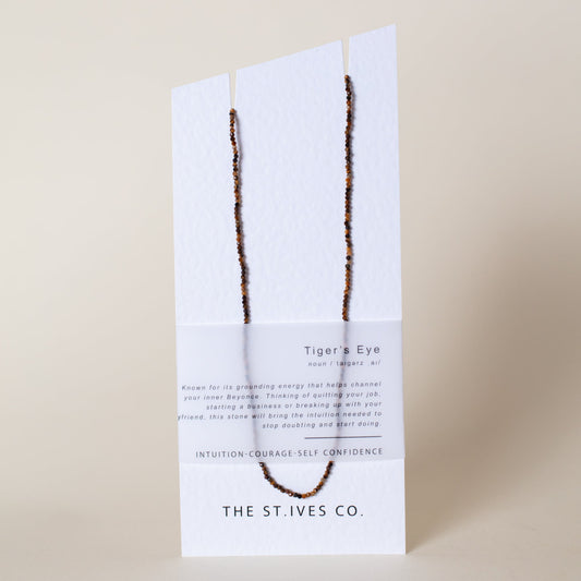 Tigers eye gemstone necklace