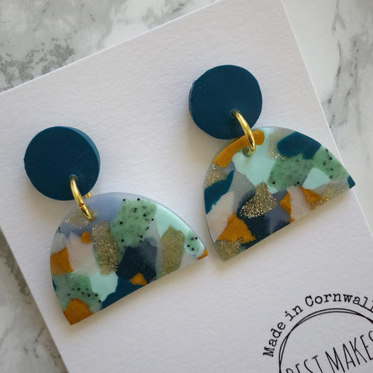 Best Makes X TSIC Colourful Block Earrings Gift Beauty Present Handmade Design Accessory Beauty Clay