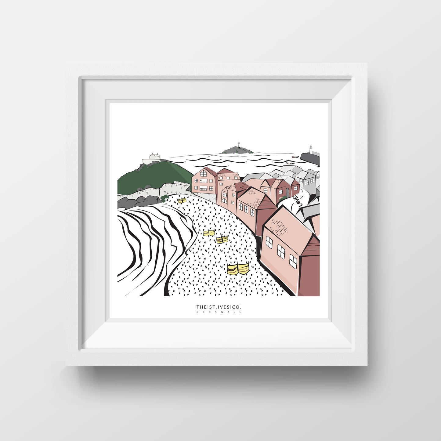 Chapel and The Lighthouse Print - The St. Ives Co.