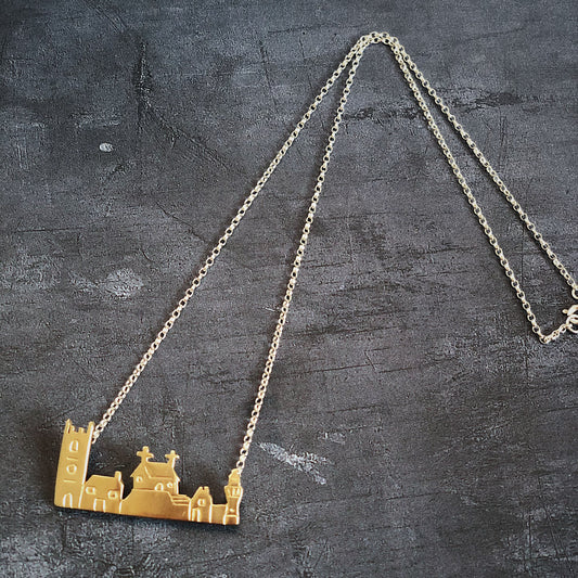 St. Ives Skyline Gold Necklace - The St. Ives Co. Special Gift Unique For Her Amazing Best Award Cornish Cornwall