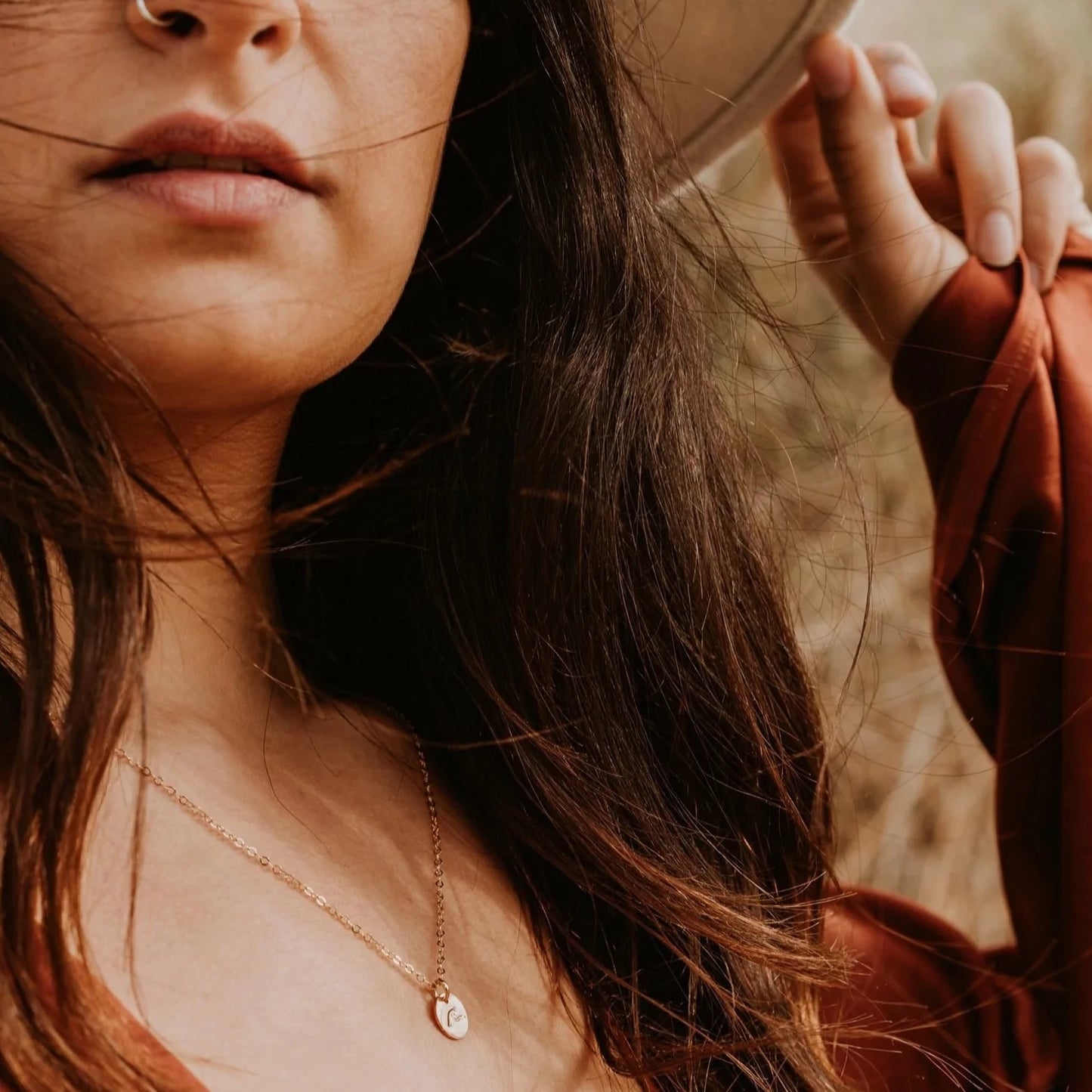 Gold Wave Charm Necklace - The St. Ives Co.