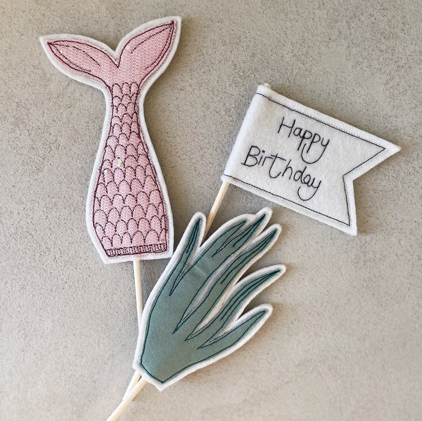 Cake Toppers Mermaid and Seaweed