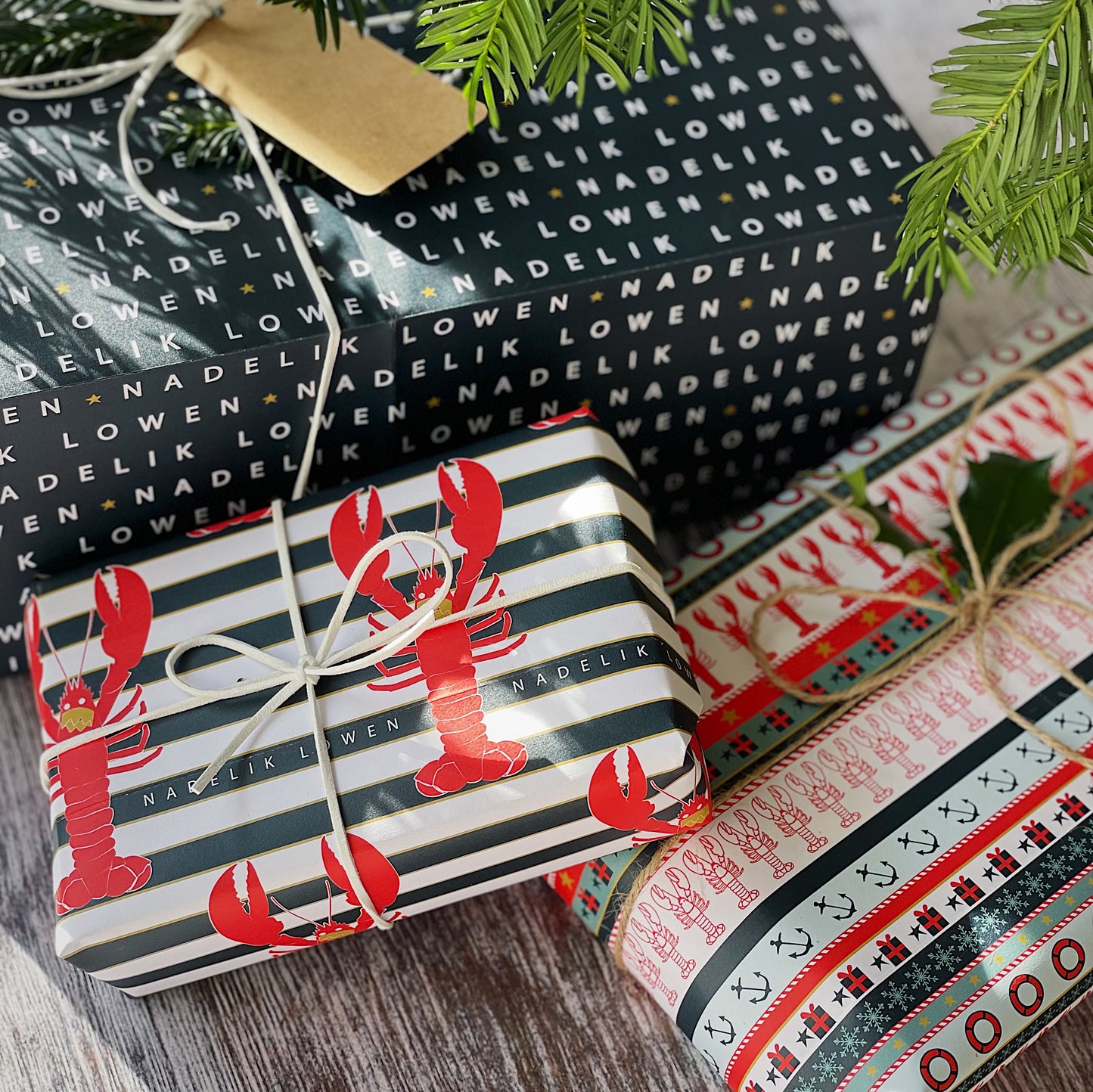 Lobster Wrapping Paper Pack of 3 - The St. Ives Co.