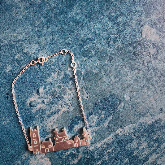 St Ives Skyline Silver Bracelet Cornish Cornwall Unique Gift One Of A Kind Perfect Best For Her Piece Of Home Beach Seaside Town Special