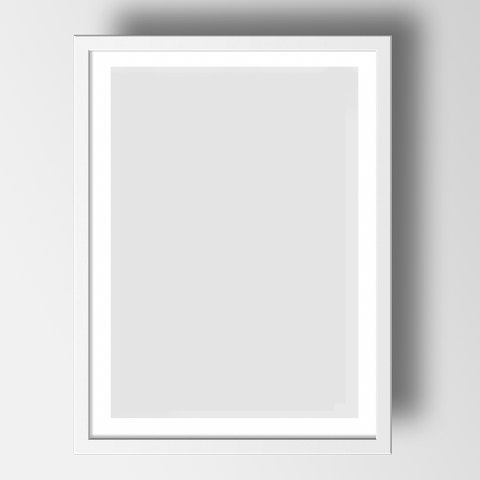 White Frame for A3 print - The St. Ives Co. Cornwall Cornish Souvenir Holiday beach Moment Memory