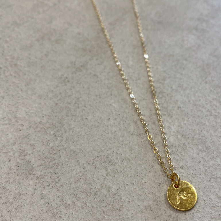 Gold Wave Charm Necklace - The St. Ives Co.