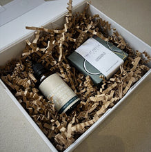 Load image into Gallery viewer, Beard Oil &amp; Charcoal Hand Made Soap Hamper
