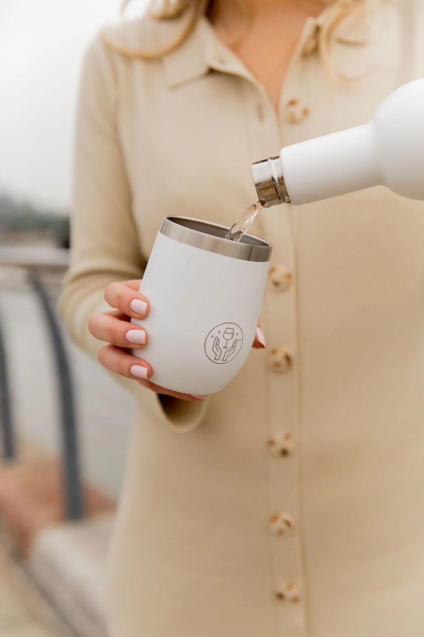 Partner in Wine White tumbler - The St. Ives Co.