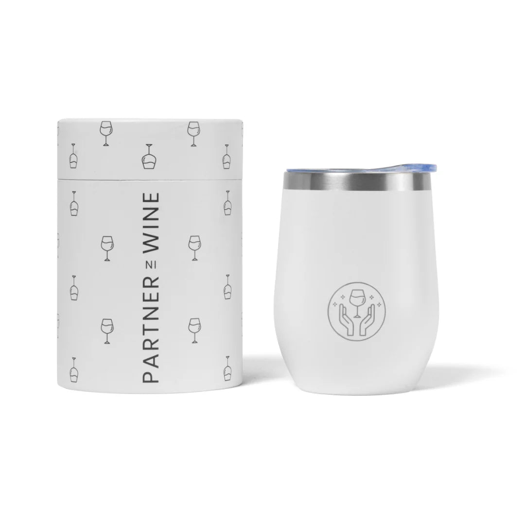 Partner in Wine White tumbler - The St. Ives Co.