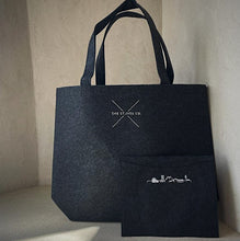 Load image into Gallery viewer, Charcoal Felt Shopper Bag
