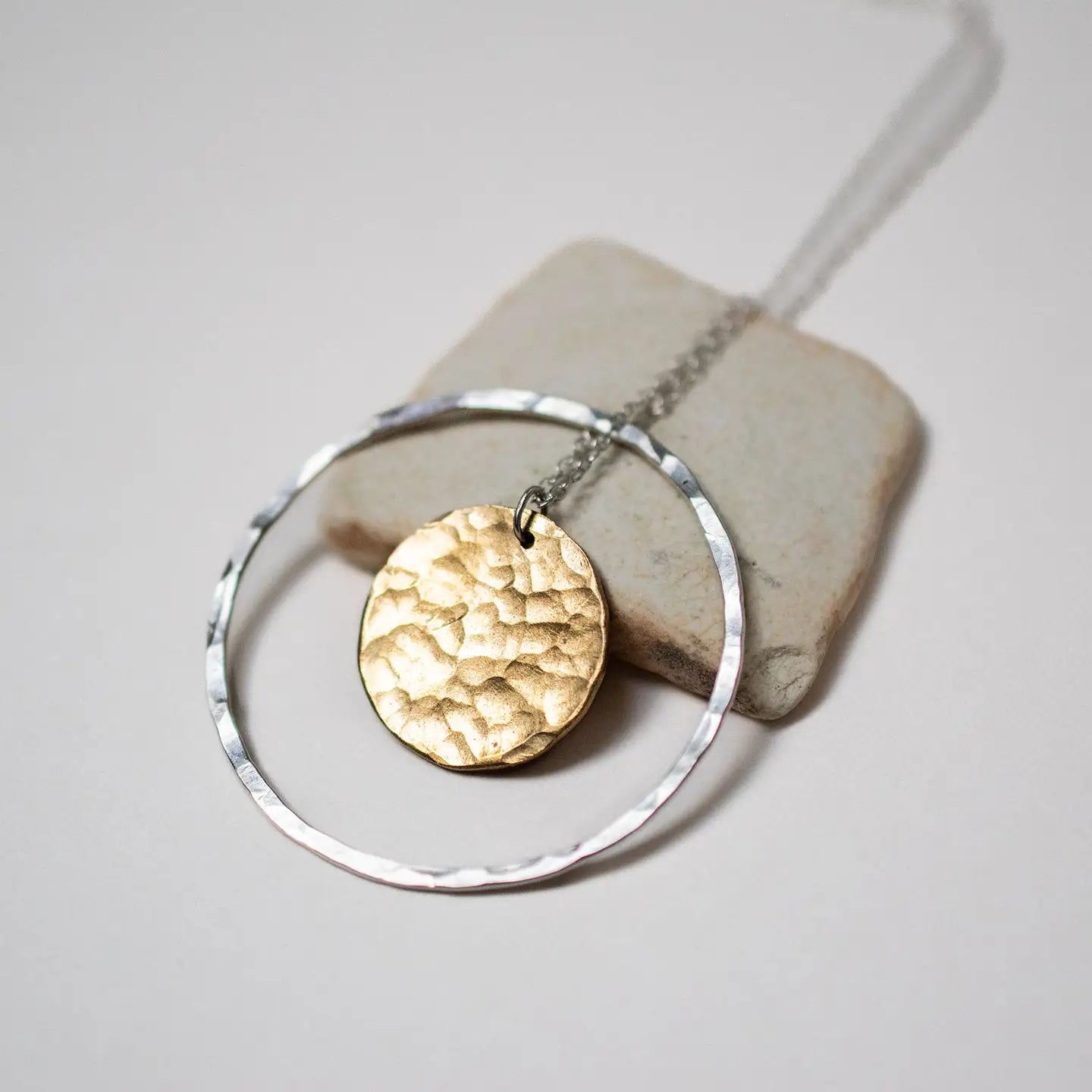 Stacked Luna and Crescent Necklace