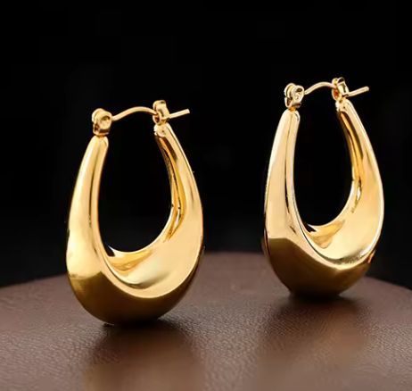 Oval hoop mermaid earrings - The St. Ives Co.
