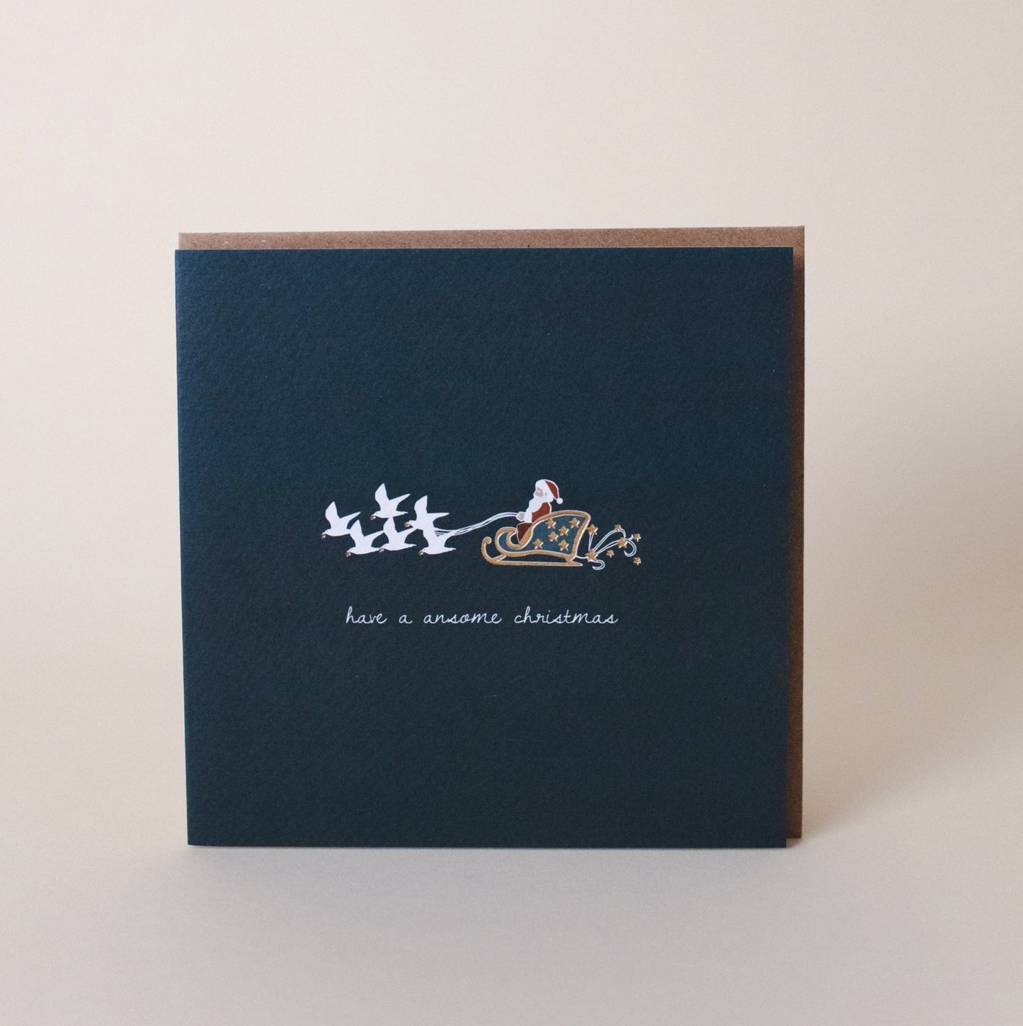 'Ansome' Cornish Christmas card-designed in St Ives Cornwall- exclusive card to the st ives co 