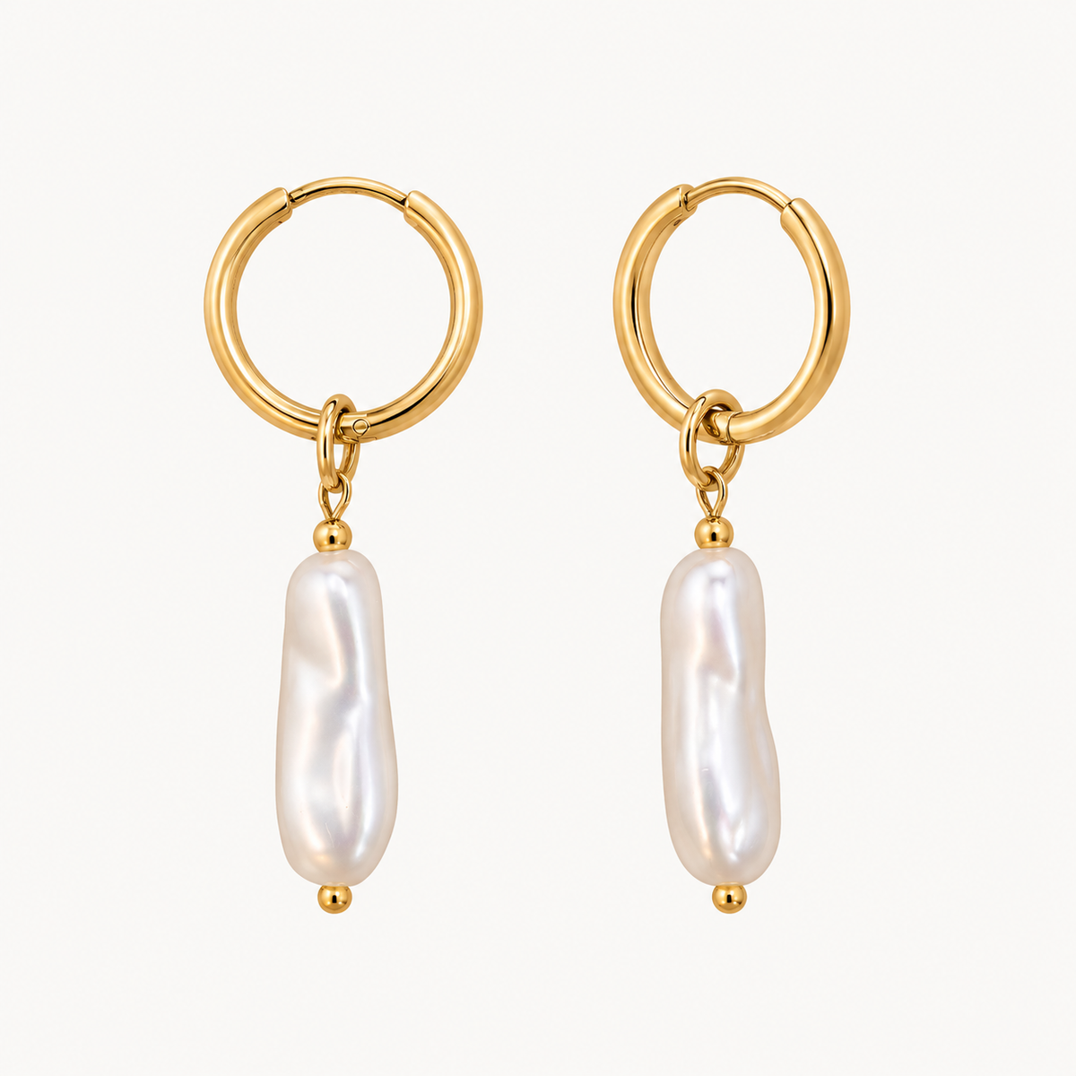 Mermaid Gold Baroque Pearl Drop Earrings - The St. Ives Co.