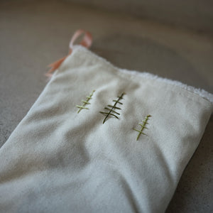 Cream Linen Christmas Stocking