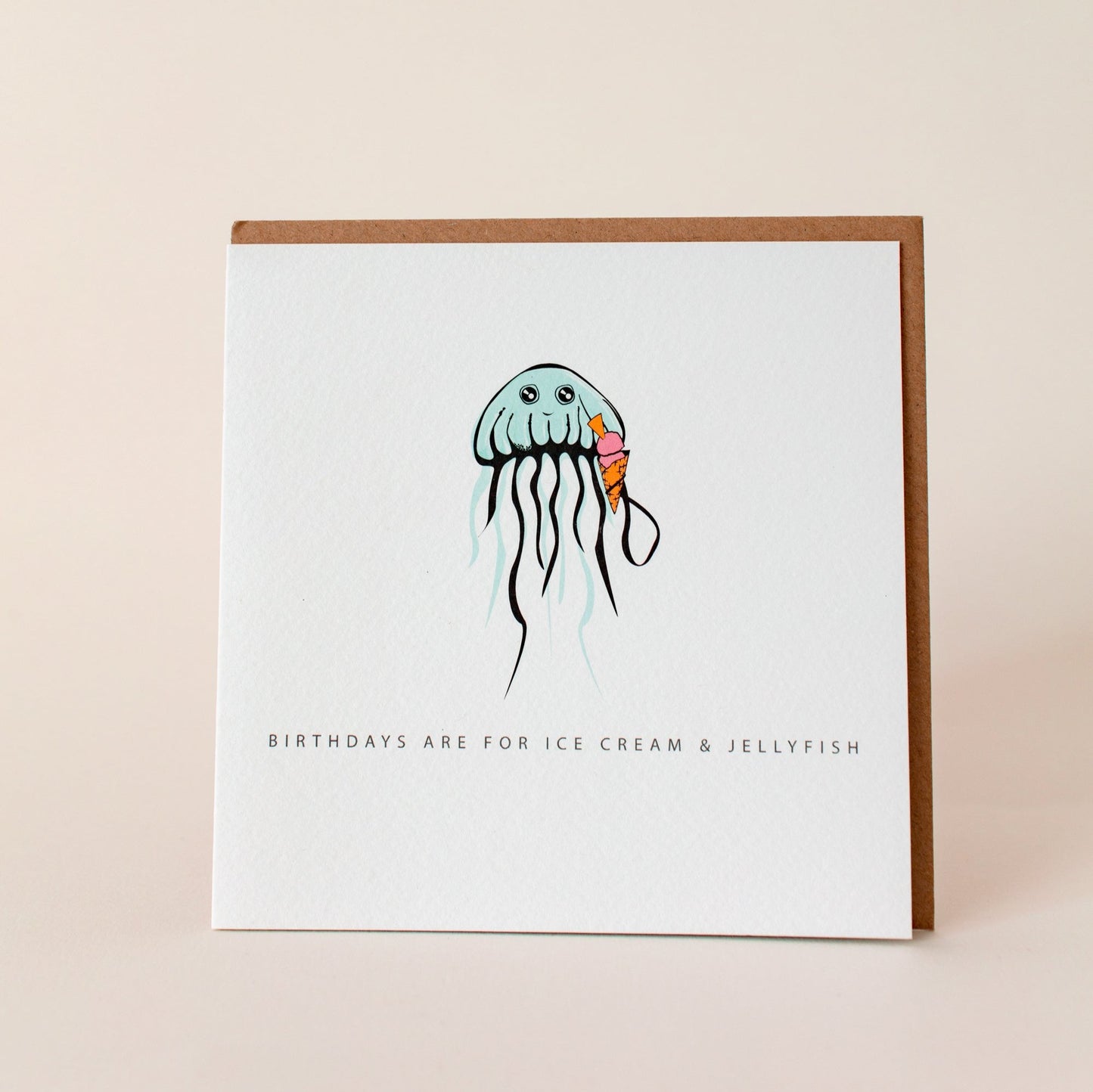 Ice Cream & Jellyfish Greeting Card